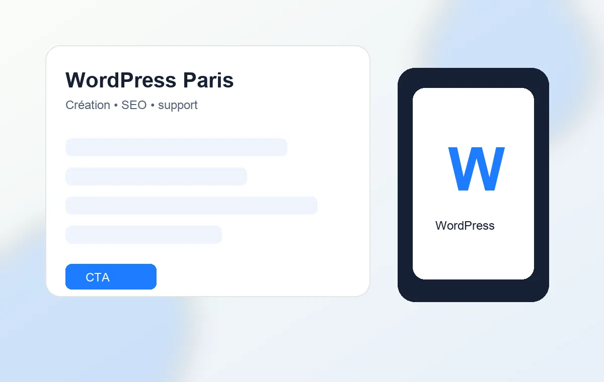 Aperçu visuel pour Webmaster WordPress Paris
